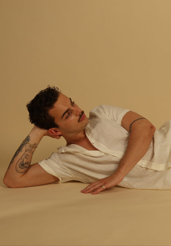 Sow short sleeve linnen shirt - COMING SOON