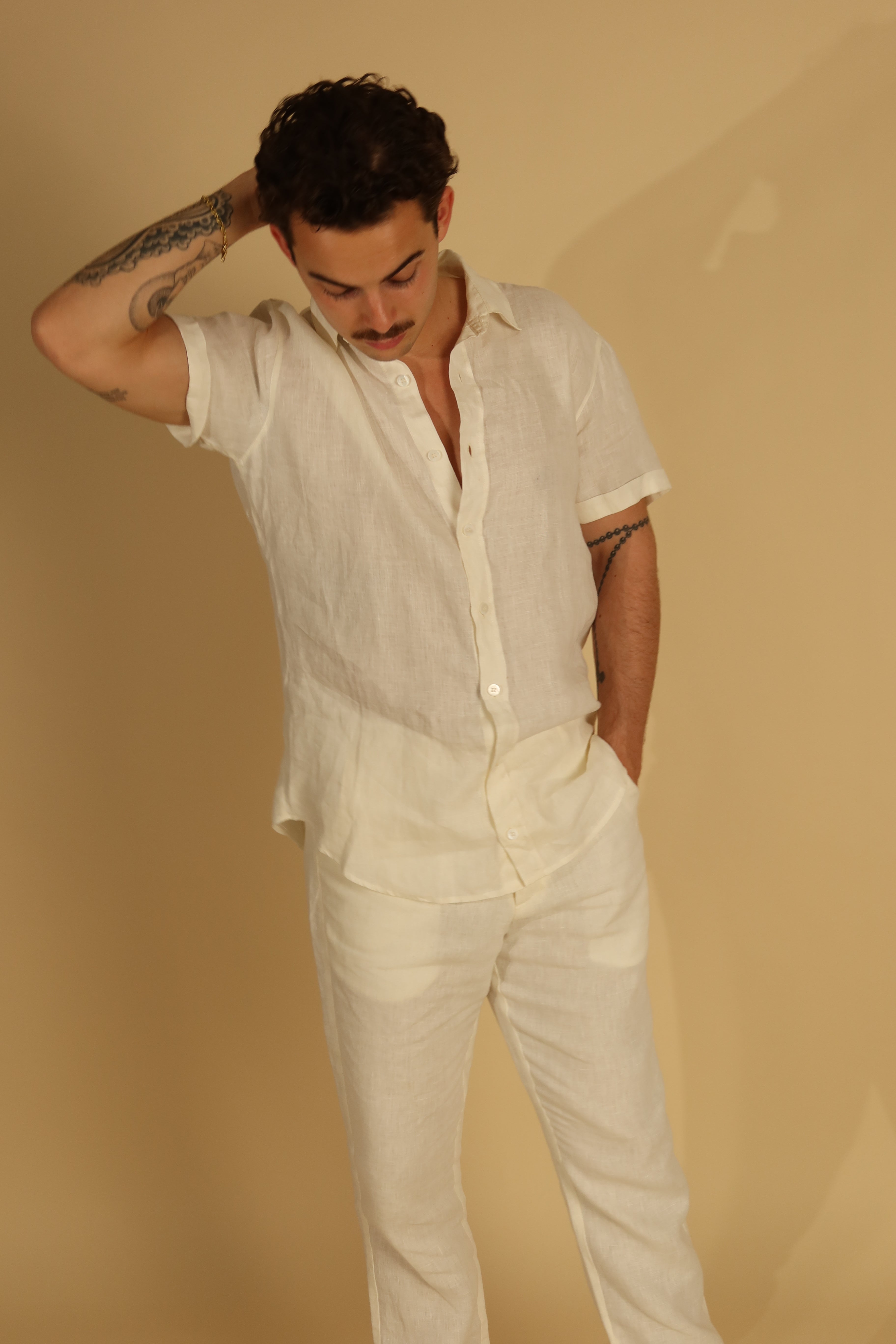 Sow short sleeve linnen shirt - COMING SOON